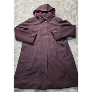 Jacqueline Ferrar ~ Beautiful Burgundy Coat ~ size Medium ~ zipper lining